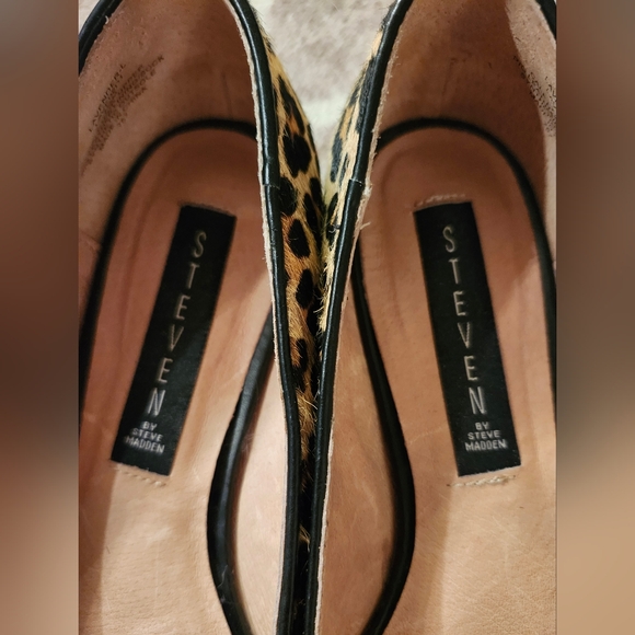 Steven By Steve Madden Calf Hair Leapord Print Point Flats 7.5 EUC - Picture 9 of 12